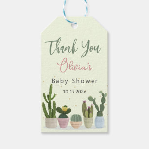 Cactus Fiesta Baby shower Gift Labels Cadeaulabel