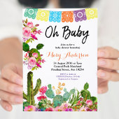 Cactus Fiesta Baby shower Invitation Kaart