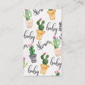 Cactus Fiesta Baby shower Luier Raffle Kaarten (Achterkant)