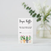 Cactus Fiesta Baby shower Luier Raffle Kaarten (Staand voorkant)