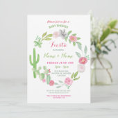 Cactus Fiesta Baby shower Meisje Jongen Mexicaan U Kaart (Staand voorkant)