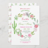 Cactus Fiesta Baby shower Meisje Jongen Mexicaan U Kaart (Voorkant / Achterkant)