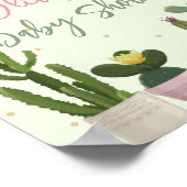 Cactus Fiesta Baby Shower Welkom  Poster (Hoek)