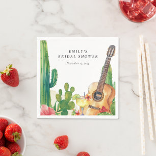 Cactus Fiesta Bloemige Bruiloftsborrel Servet