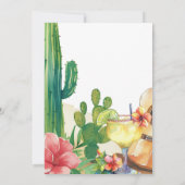 Cactus Fiesta Bloemrijke Bruiloft Feest Kaart (Achterkant)