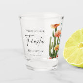 Cactus Fiesta Bloemrijke Bruiloftsborrel Shot Glas (Voorkant)