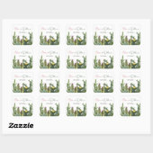 Cactus Fiesta Bruiloft Vierkante Sticker (Vel)