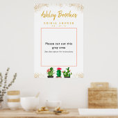 Cactus Fiesta Bruiloftsshower Fotohokje Frame Poster (Keuken)