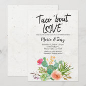 Cactus Fiesta Couples Shower Invitation Kaart (Voorkant / Achterkant)