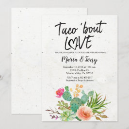 Cactus Fiesta Couples Shower Invitation Kaart