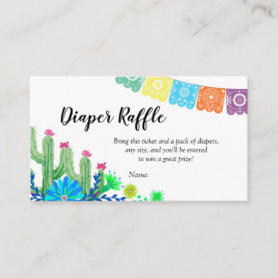 Cactus Fiesta Diaper Raffle Card Informatiekaartje