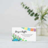 Cactus Fiesta Diaper Raffle Card Informatiekaartje (Staand voorkant)