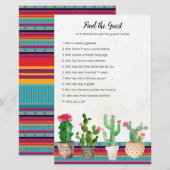 Cactus Fiesta Find the Guest game (Voorkant / Achterkant)