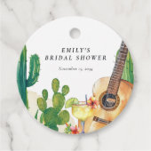 Cactus Fiesta Floral Vrijgezellenfeest Bedankjes Labels (Voorkant)