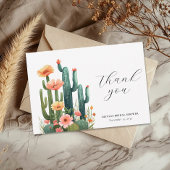 Cactus Fiesta Floral Vrijgezellenfeest Bedankkaart