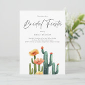 Cactus Fiesta Floral Vrijgezellenfeest Kaart (Staand voorkant)
