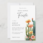 Cactus Fiesta Floral Vrijgezellenfeest Kaart (Voorkant)