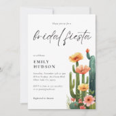 Cactus Fiesta Floral Vrijgezellenfeest Kaart (Voorkant)