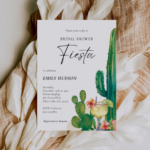 Cactus Fiesta Floral Vrijgezellenfeest Kaart