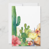 Cactus Fiesta Floral Vrijgezellenfeest Kaart (Achterkant)