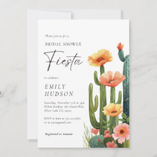 Cactus Fiesta Floral Vrijgezellenfeest Kaart