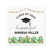 Cactus fiesta Graduation Party papieren servetten