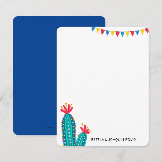 Cactus Fiesta-kaarten voor gepersonaliseerde notit Notitiekaartje (Voorkant / Achterkant)