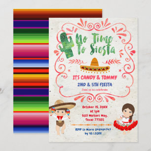  Cactus Fiesta Mexican Sibling Combination Birthda Kaart