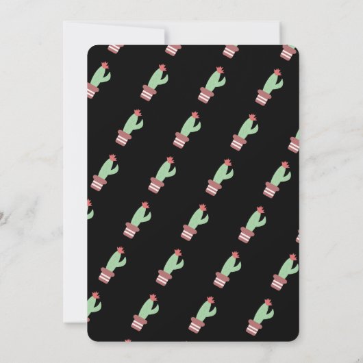 Cactus Fiesta Mix Herhaalt Baby shower Kaart (Achterkant)