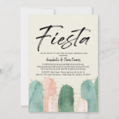 Cactus Fiesta Roze Baby shower per post Kaart (Voorkant)