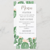 Cactus fiesta succulent trouwmenu menu (Voorkant / Achterkant)