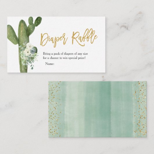 Cactus Fiesta Taco's over Love Couple Enclosure Informatiekaartje (Voorkant / Achterkant)