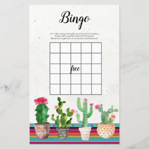 Cactus Fiesta Waterverf Bingo Game