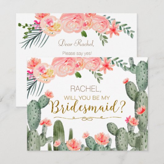 Cactus Fiesta zal je mijn briefkaart zijn (Voorkant / Achterkant)