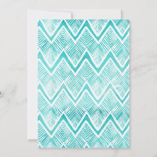 Cactus First Birthday Waterverf Mint Coral Kaart (Achterkant)