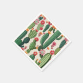 Cactus floraal servet (Hoek)