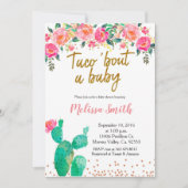 Cactus floral Baby shower Taco Bout Baby Kaart (Voorkant)