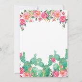 Cactus floral Baby shower Taco Bout Baby Kaart (Achterkant)