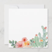 Cactus Floral Bridal Shower Kaart (Achterkant)