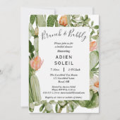 Cactus Floral Brunch en beestabel Vrijgezellenfees Kaart (Voorkant)