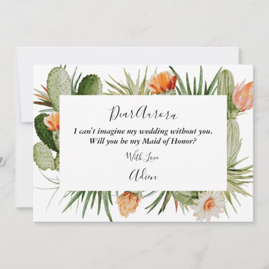 Cactus Floral Desert, lid van de Kaart van het eer (Achterkant)