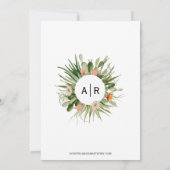 Cactus Floral Desert We wedden Kaart (Achterkant)