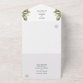 Cactus Floral Desert Wedding All In One Uitnodiging (Buitenkant)