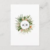 Cactus Floral Desert Wedding Details Informatiekaartje (Achterkant)