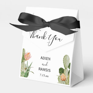 Cactus Floral Desert Wedding Favor Box Bedankdoosjes