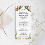 Cactus Floral Desert Wedding Flat Menu<br><div class="desc">Dit flatmenu van de cactus van de florale woestijn is perfect voor je moderne woestijnbruiloft. Dit ontwerp is voorzien van zwarte eenvoudige kalligrafie met roerige cactus, planten, succulenten en cactus bloesems in geometrische boogbladen op een klassieke heldere witte achtergrond die overeenkomt met uw elegante traditionele bruiloft of rustic boho bruiloft...</div>