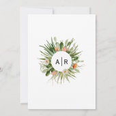 Cactus Floral Desert Wedding Rehearsal Dinner Kaart (Achterkant)