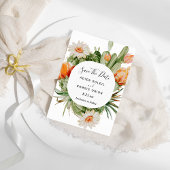 Cactus Floral Desert Wedding Save the Date