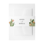 Cactus Floral Desert Wedding Uitnodigingen Wikkel (Voorkant Voorbeeld)