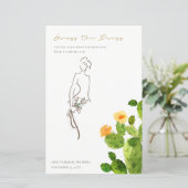 Cactus Floral raadt het dresse Vrijgezellenfeest s (Staand voorkant)